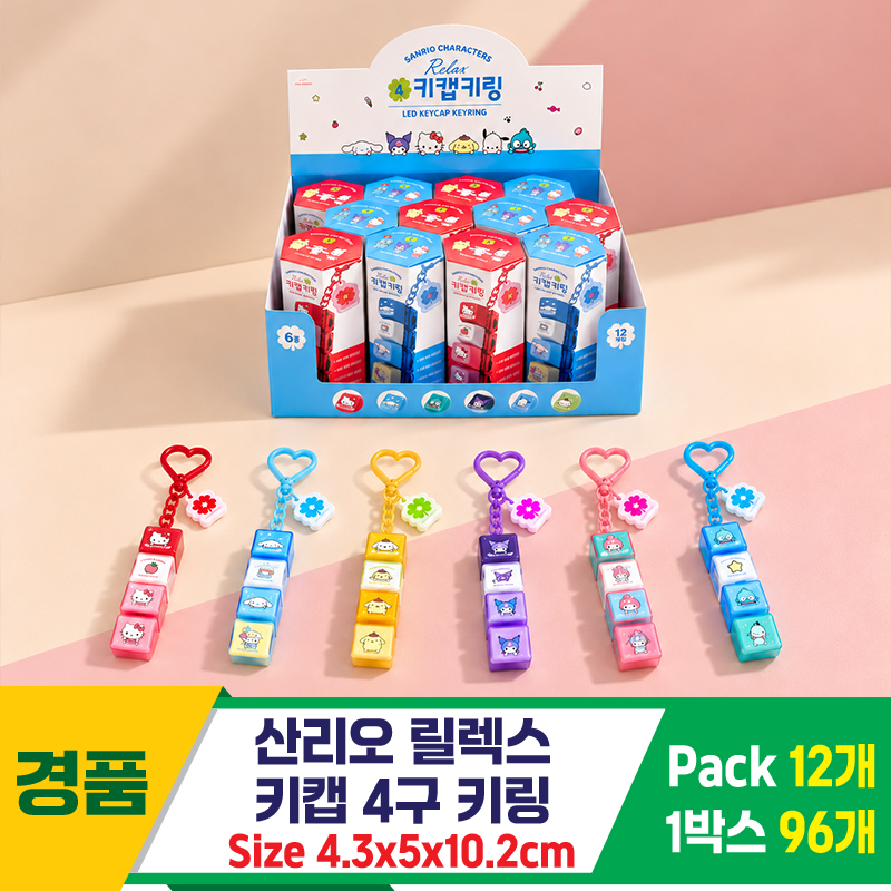 [OP]산리오 릴렉스 키캡 4구 키링